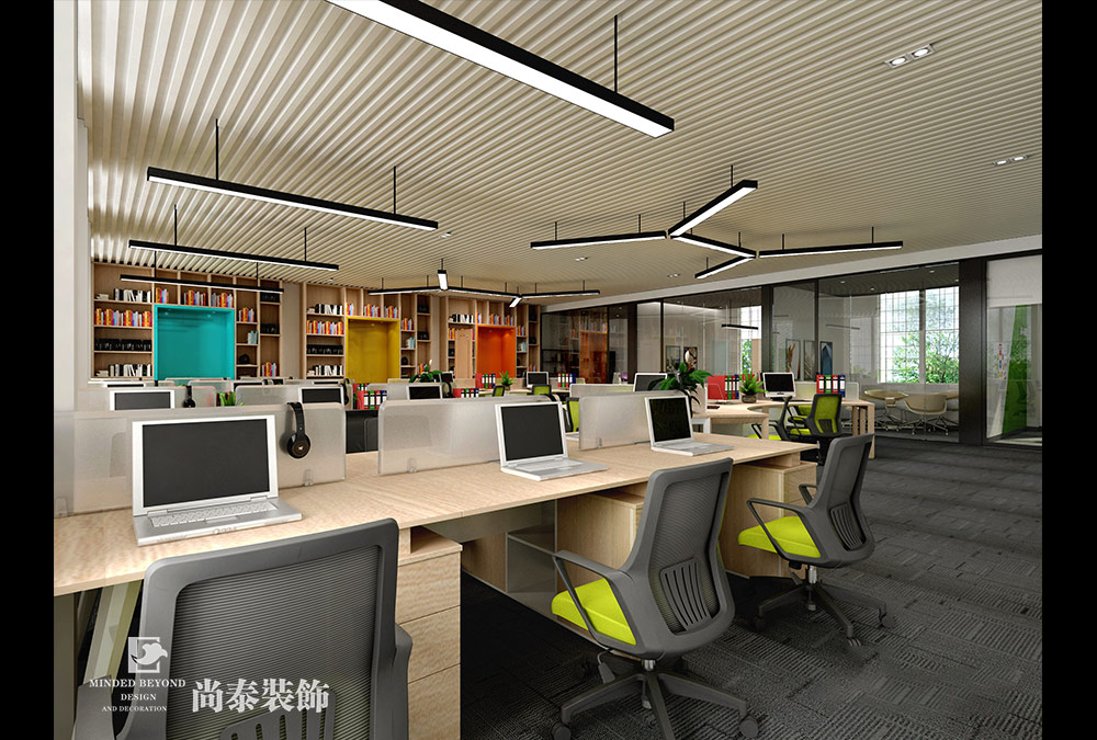 廣州天河奧體中心培訓(xùn)機構(gòu)辦公室設(shè)計效果圖 
