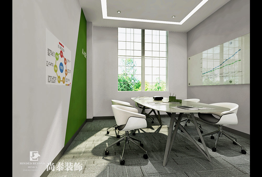 廣州天河奧體中心培訓(xùn)機構(gòu)辦公室設(shè)計效果圖 