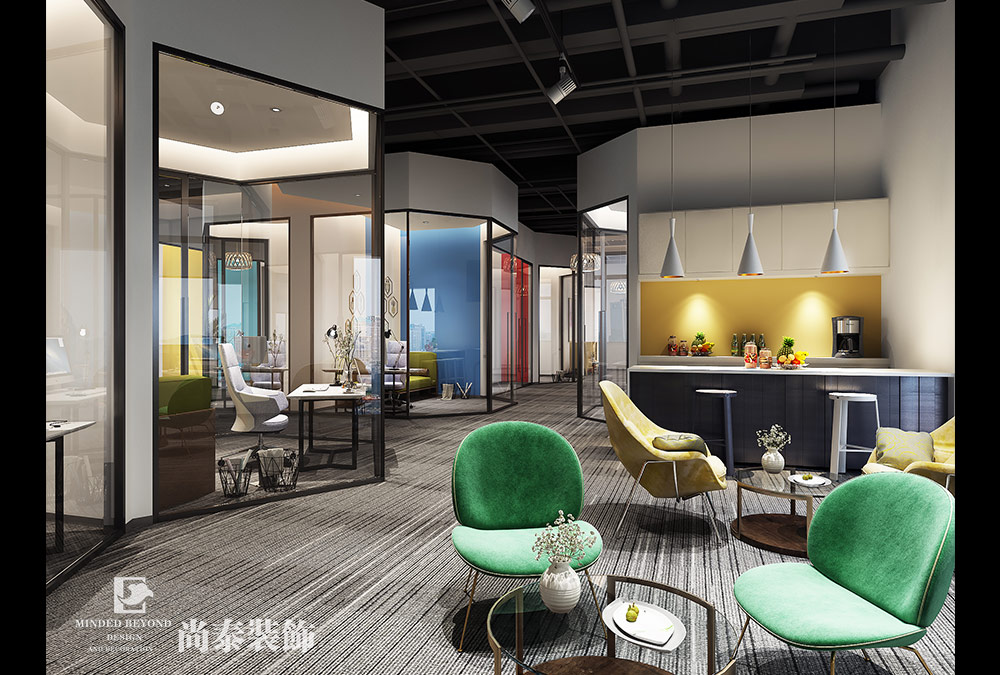 廣州天河奧體中心培訓(xùn)機構(gòu)辦公室設(shè)計效果圖 