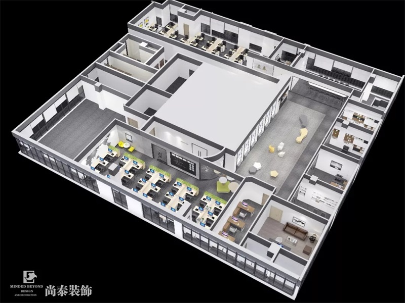 辦公室裝修3D效果圖