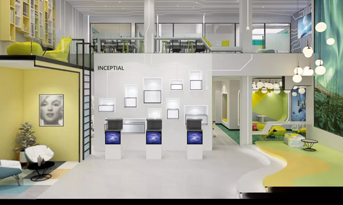 500㎡管理咨詢公司辦公室裝修效果圖，給你個五彩斑斕的空間