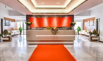 醫(yī)療公司辦公室裝修實(shí)景圖，新中式意境的多元文化