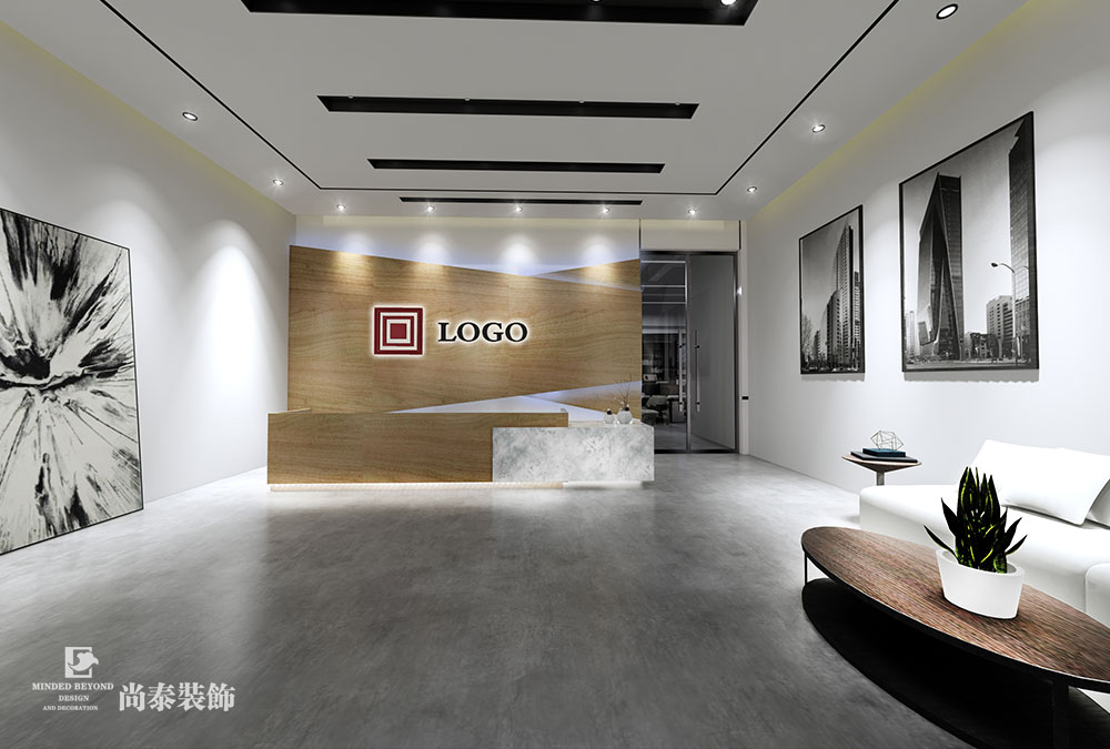 深圳寶安鼎新科技園檢測公司現(xiàn)代簡約辦公室裝修設(shè)計(jì)