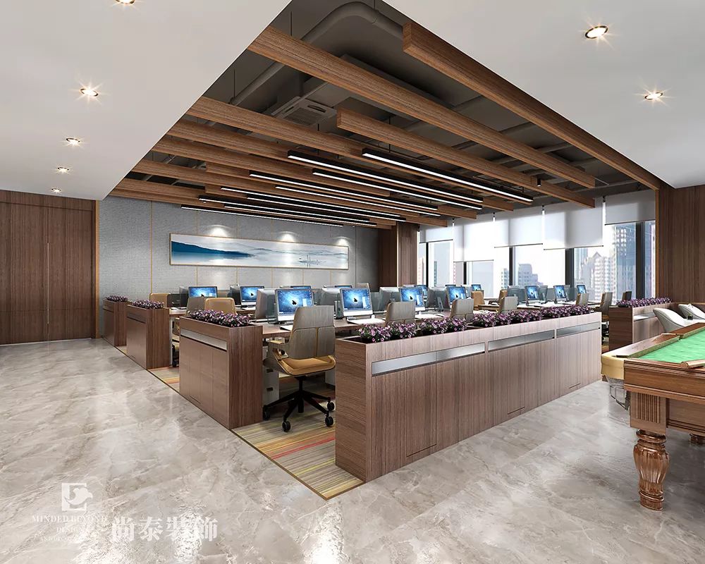 電子公司開(kāi)放辦公區(qū)裝修效果圖