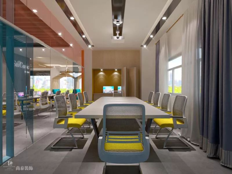 地產(chǎn)公司辦公室會(huì)議室裝修實(shí)景圖