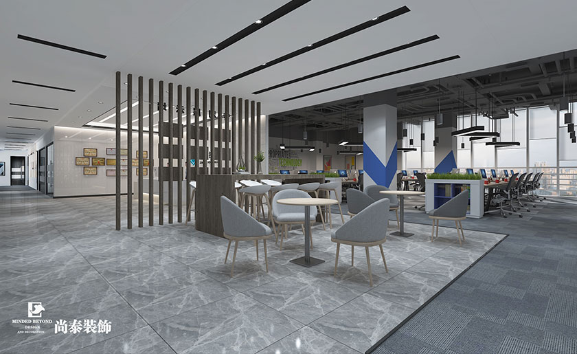 辦公室開放辦公區(qū)裝修效果圖