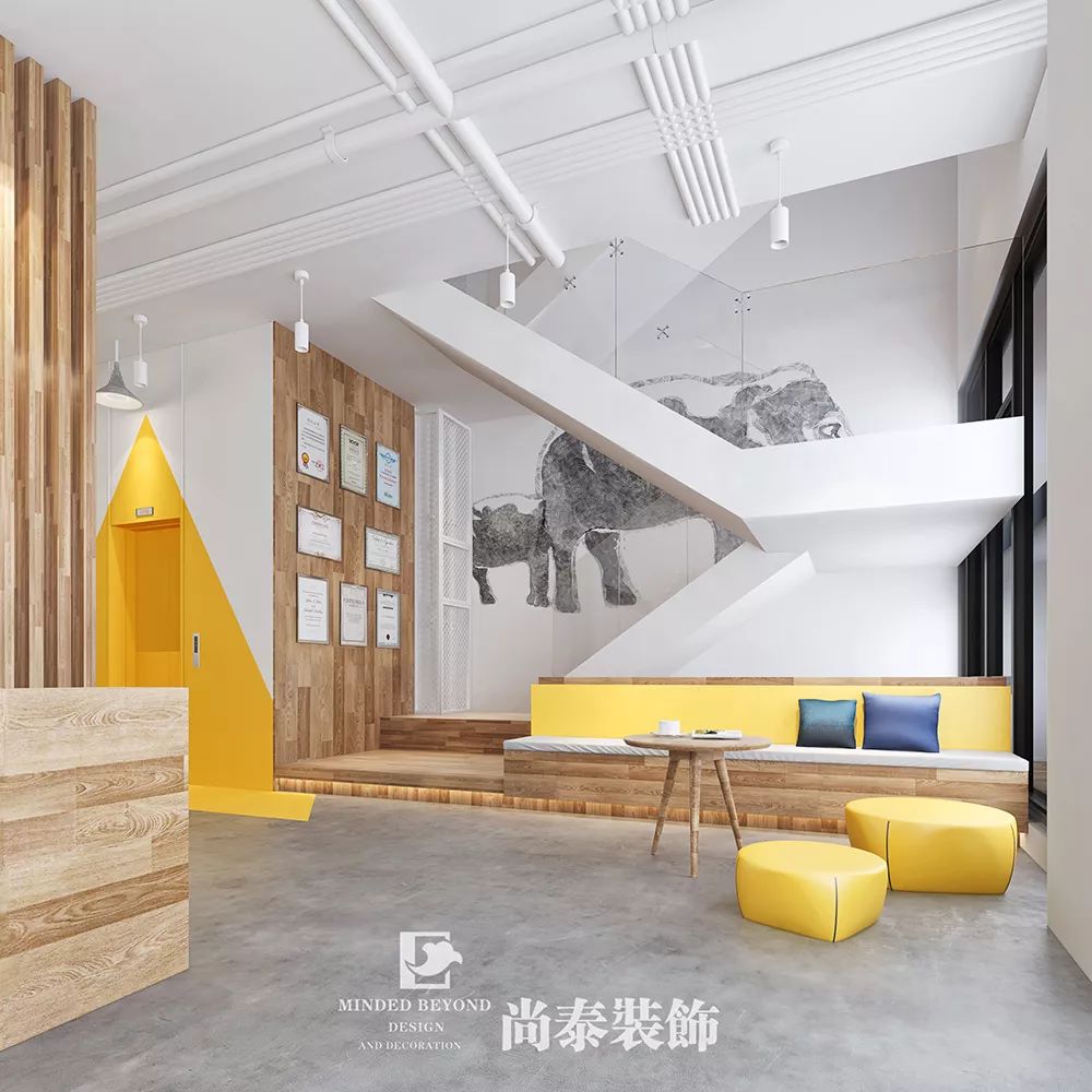 電商公司辦公室前廳裝修