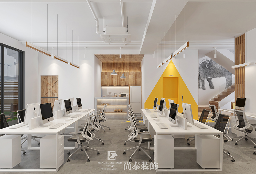 珠寶電商公司一樓辦公區(qū)裝修效果圖