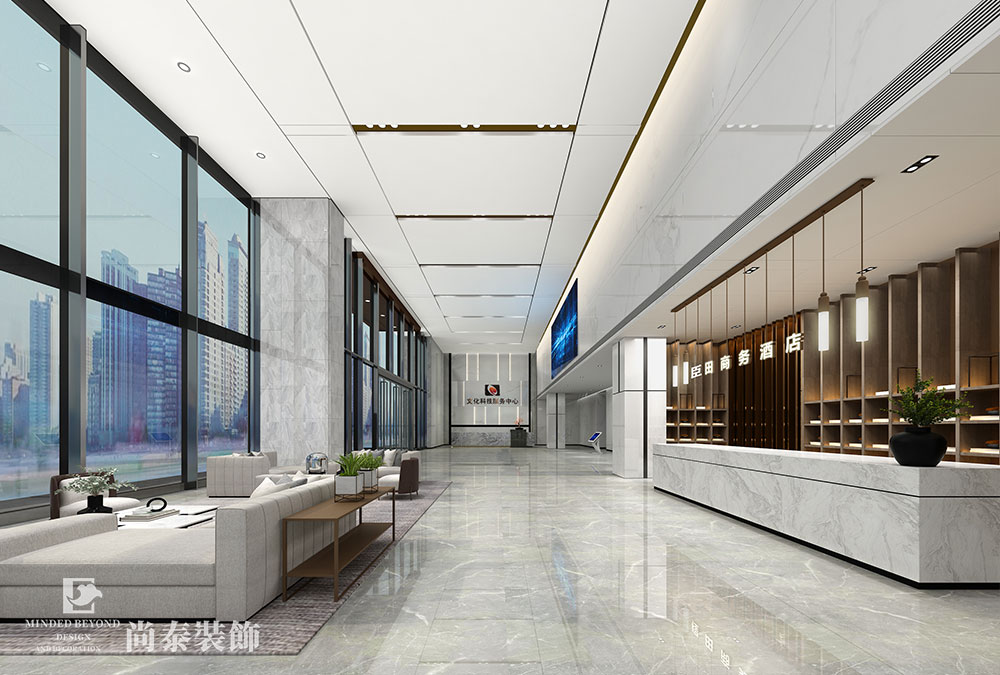 深圳寶安臣田研發(fā)大樓寫(xiě)字樓大堂翻新裝修設(shè)計(jì) 