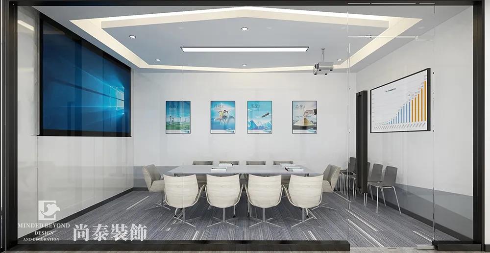 100平米科技公司辦公室會(huì)議室設(shè)計(jì)