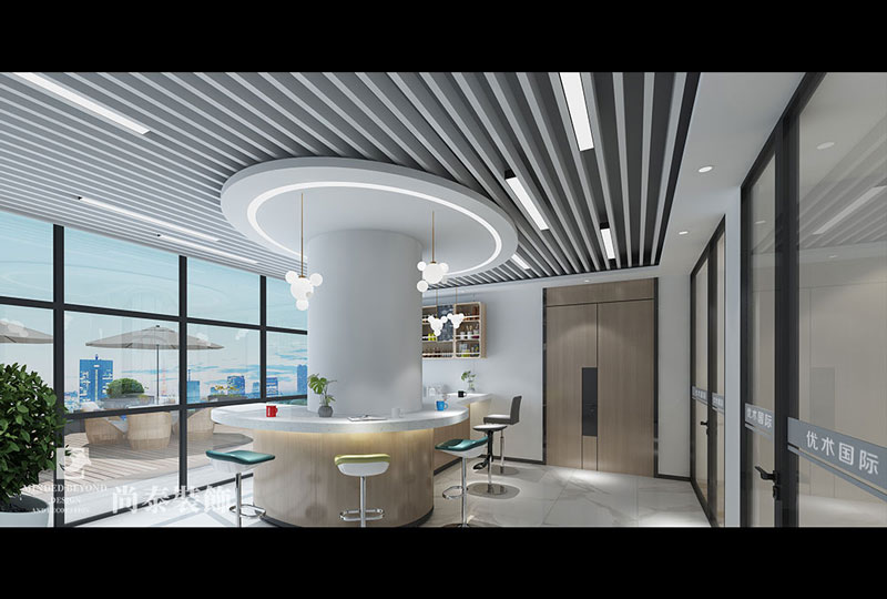 開放式辦公室設(shè)計裝修效果圖