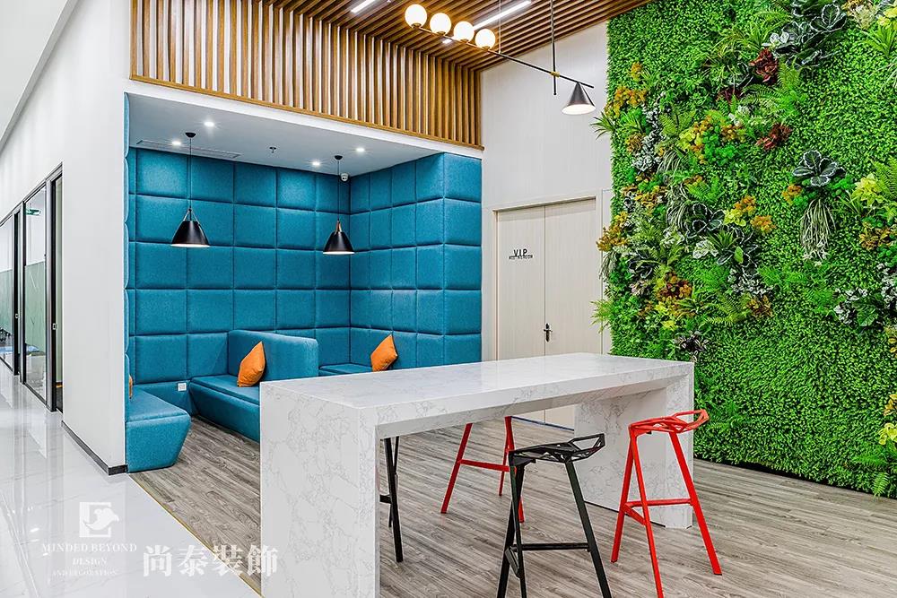 金融科技公司接待處設計裝修實景圖