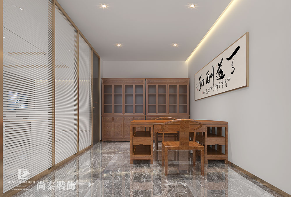 深圳福田卓越中心廣場120平米輕奢風生物醫(yī)療辦公室設(shè)計