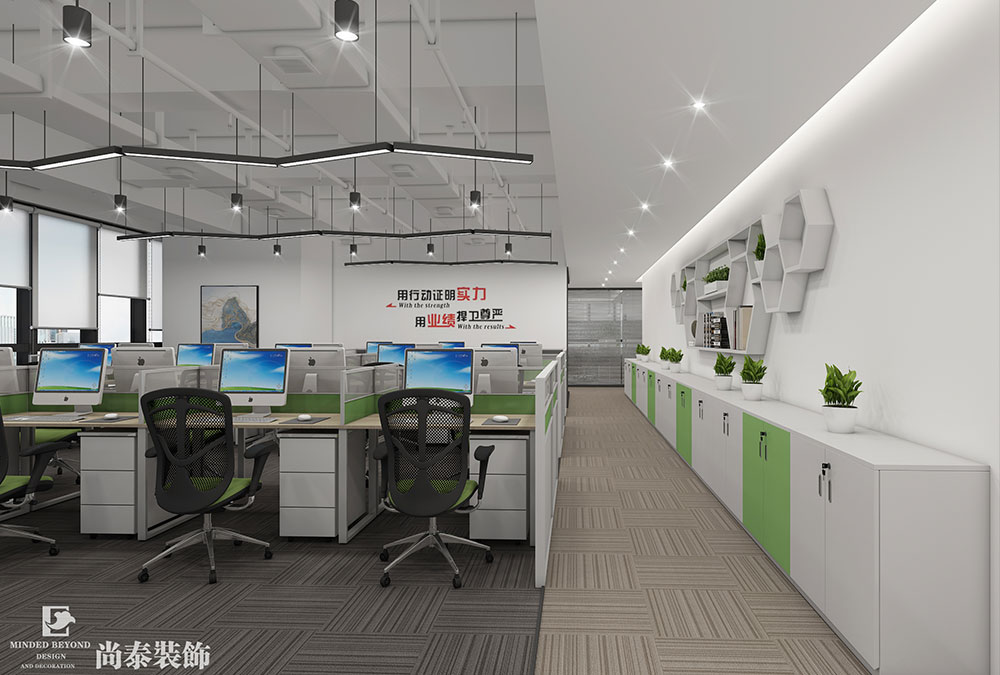 深圳福田漢國(guó)中心350平米生物科技辦公室裝修設(shè)計(jì) 