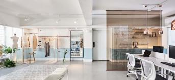 辦公室裝修公司:有如緞帶般包覆的服飾商業(yè)空間，零死角拍攝地點(diǎn)