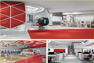 辦公室裝修效果圖落地完美呈現(xiàn)，就在尚泰裝飾！