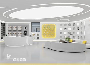 科技展廳設計：200平米現(xiàn)代科技風展廳裝修設計案例