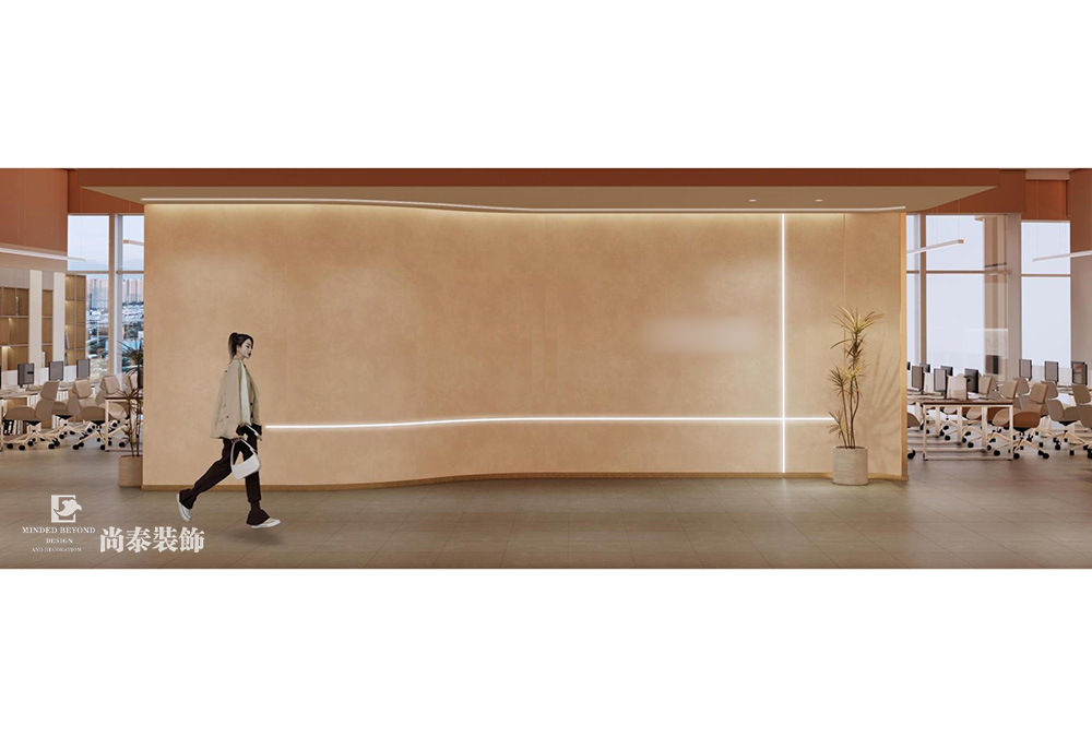 深圳龍崗仁恒夢(mèng)公園寫字樓1200平米辦公室裝修設(shè)計(jì)案例