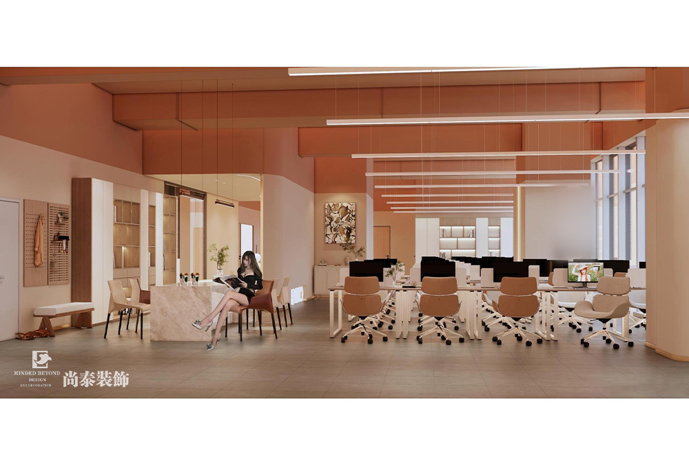 深圳龍崗仁恒夢(mèng)公園寫字樓1200平米辦公室裝修設(shè)計(jì)案例