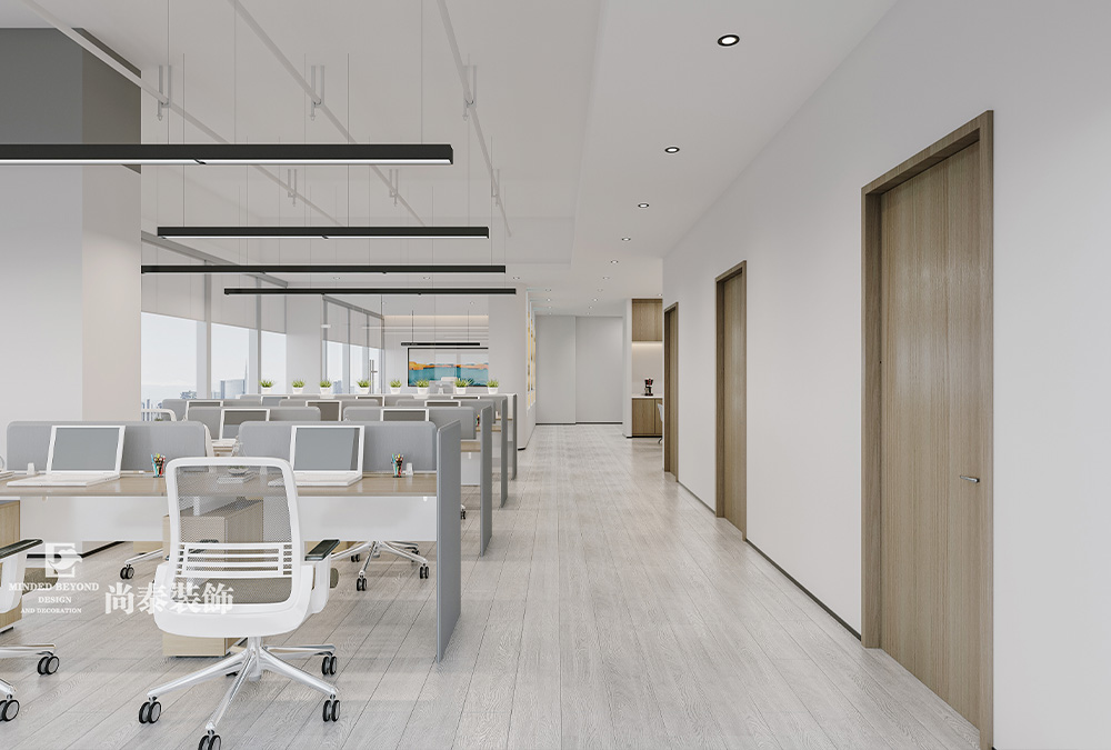 深圳龍崗萬(wàn)匯大廈150平米醫(yī)療器械公司辦公室裝修設(shè)計(jì)