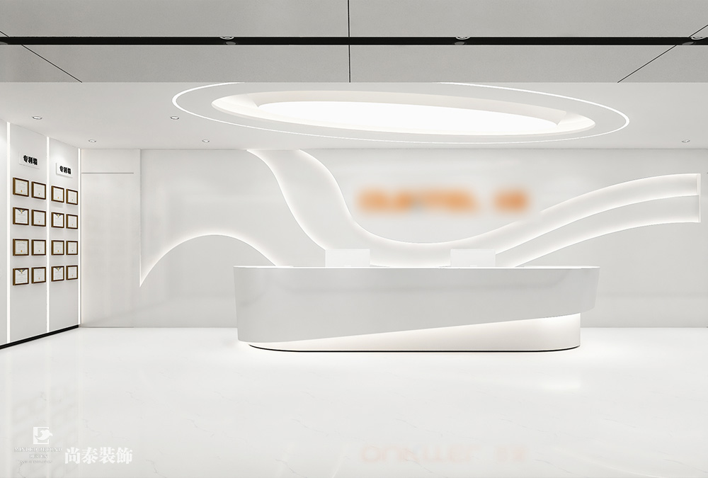 深圳龍華鴻榮源天俊寫字樓1400平米智能科技公司辦公室裝修設(shè)計(jì)