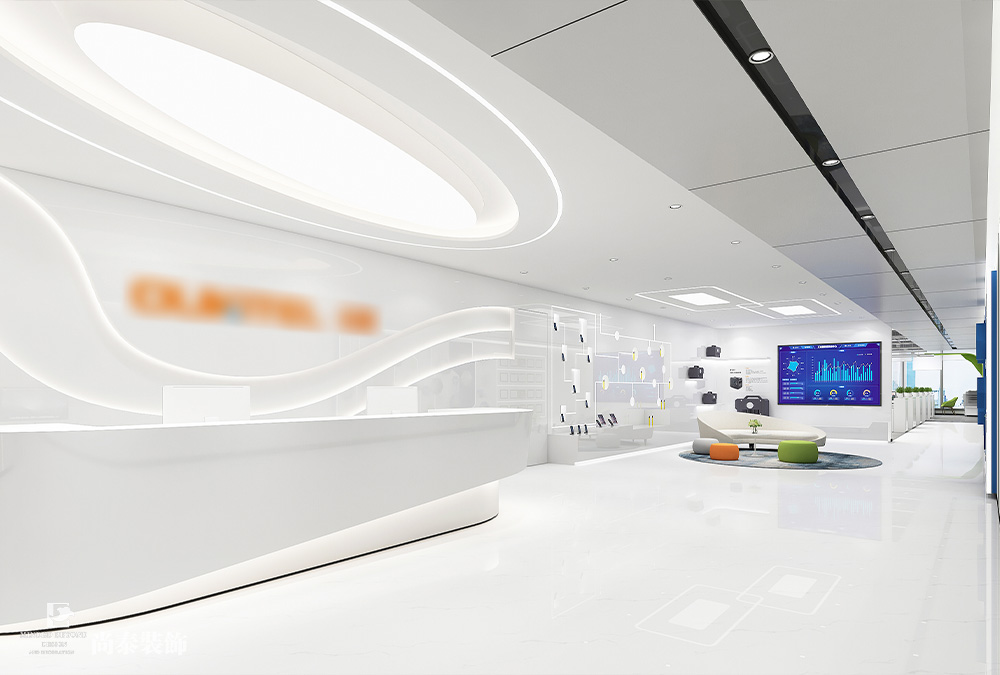 深圳龍華鴻榮源天俊寫字樓1400平米智能科技公司辦公室裝修設(shè)計(jì)