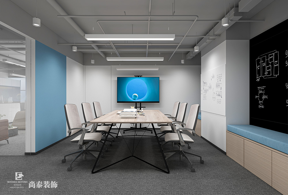 深圳南山方大城寫字樓700平米科技公司辦公室裝修設計案例