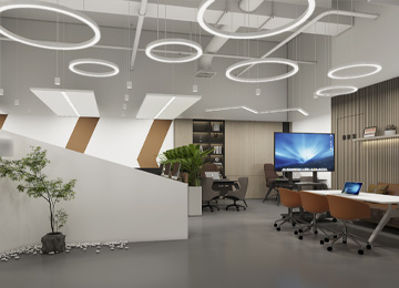深圳南山留仙洞總部基地200平米信息技術(shù)公司辦公室裝修設(shè)計(jì)案例