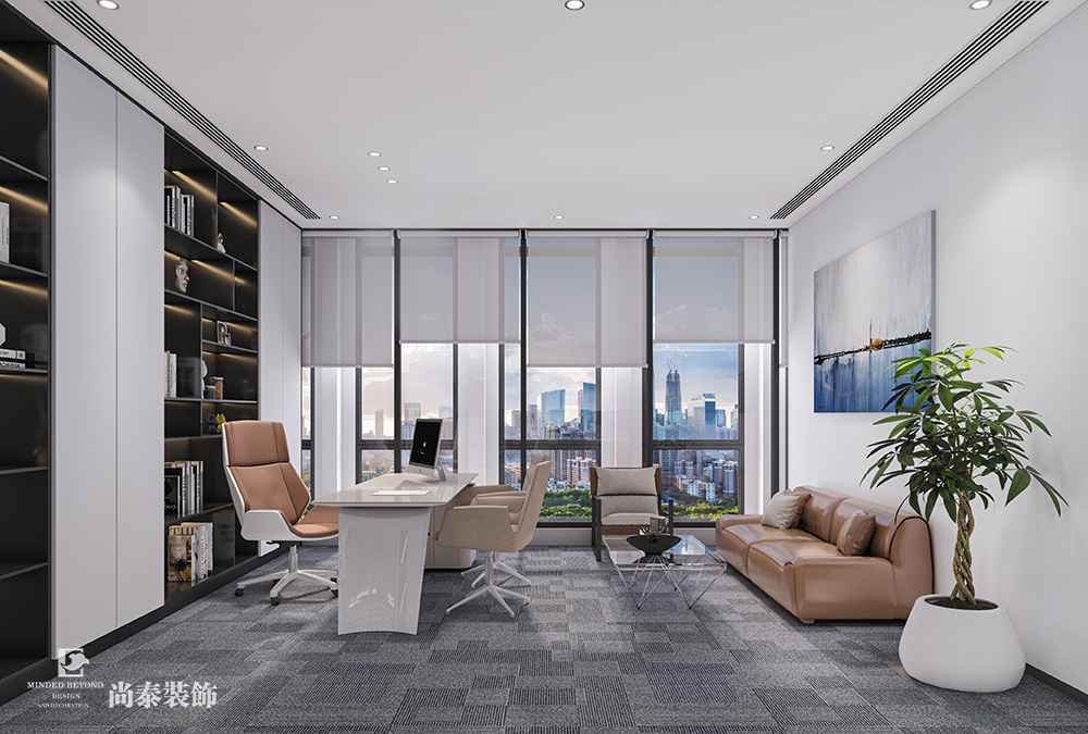 深圳南山軟件產(chǎn)業(yè)基地?cái)?shù)字營銷公司420平米辦公室裝修設(shè)計(jì)案例