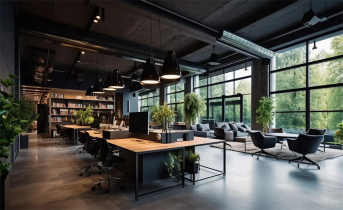 超1000平工業(yè)風(fēng)辦公室裝修設(shè)計方案